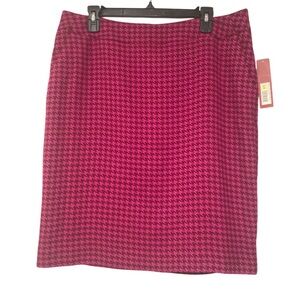 Merona Y2K Gingham Checker Plaid Pink Pencil Skirt - Size 14